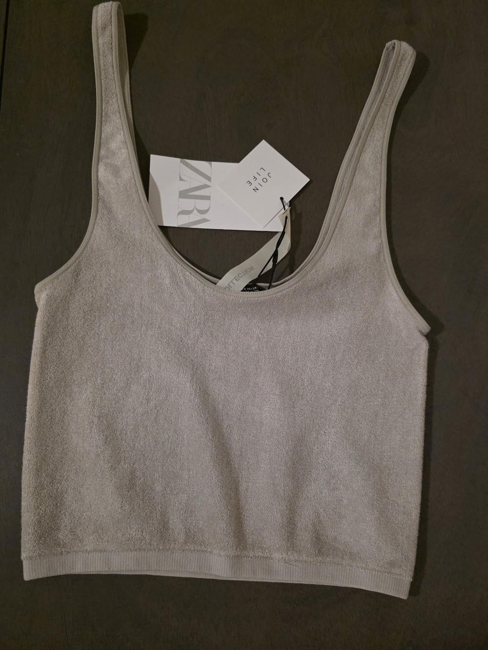 Zara Terry Crop Tank Top